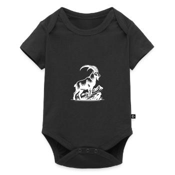 Capricorne avec d’énormes cornes - Body à manches courtes Premium Bébé - noir - Devant
