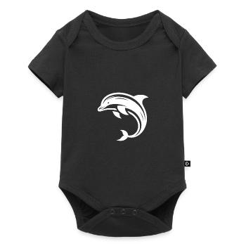 Scuba Friends Design Dolphin in Jump - Body à manches courtes Premium Bébé - noir - Devant
