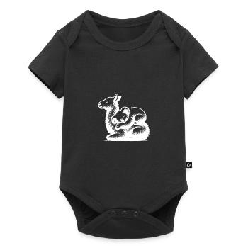 Sleeping koala on a cute llama - Baby Premium short-sleeve bodysuit - black - Front