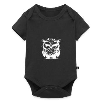 Give the owl coffee – otherwise it will be creepy - Baby Premium short-sleeve bodysuit - black - Front