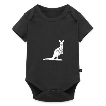 Silhouette of a graceful kangaroo - Baby Premium short-sleeve bodysuit - black - Front