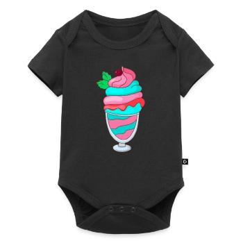 Gobelets à glace - Body à manches courtes Premium Bébé - noir - Devant