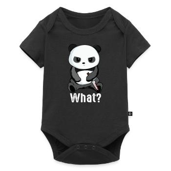 Panda with knife killerpanda bear panda bear gift - Baby Premium short-sleeve bodysuit - black - Front