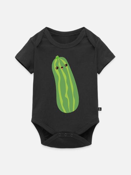 Gurke - Baby Premium Kurzarmbody - Schwarz