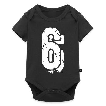 Maillot numéro 6 - Body à manches courtes Premium Bébé - noir - Devant