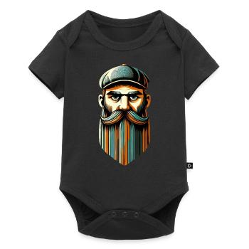 Bold Hipster Portrait - Baby Premium short-sleeve bodysuit - black - Front