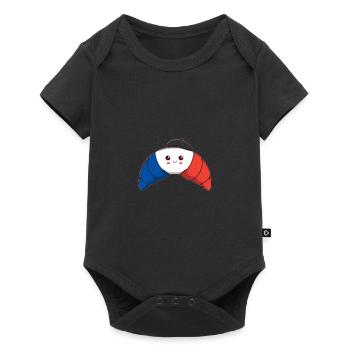 Croissant France Gift Idea - Baby Premium short-sleeve bodysuit - black - Front