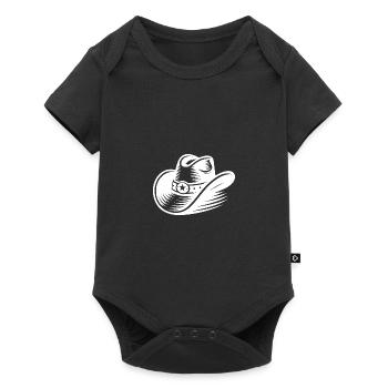 Stylish classic cowboy hat in western style - Baby Premium short-sleeve bodysuit - black - Front