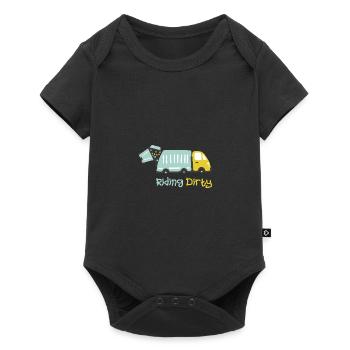Driving a dirty garbage truck - Baby Premium short-sleeve bodysuit - black - Front