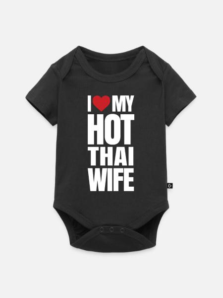 Thailand - Baby Premium Kurzarmbody - Schwarz