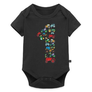 Tractor Lover Funny Tractor Gift - Baby Premium short-sleeve bodysuit - black - Front