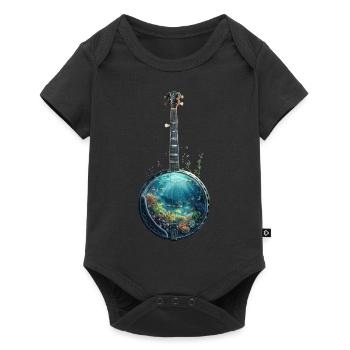 Fish Banjo - Baby Premium short-sleeve bodysuit - black - Front