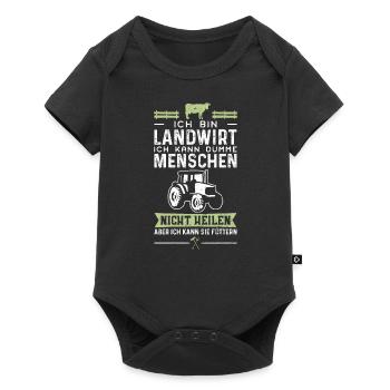 Ich Bin Landwirt Ich Kann Dumme Menschen Nicht - Baby Premium Kurzarmbody - Schwarz - Vorne