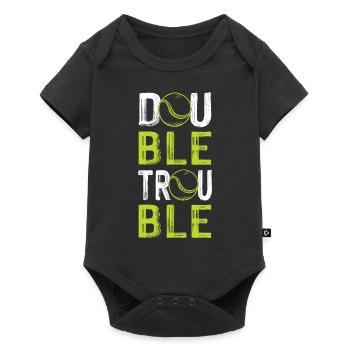 tennis double trouble - Baby Premium short-sleeve bodysuit - black - Front