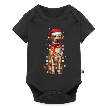 Christmas Funny Labrador Santa Dog Xmas Gift - Baby Premium short-sleeve bodysuit - black - Front