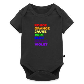 Couleurs de l'arc en ciel - Body à manches courtes Premium Bébé - noir - Devant