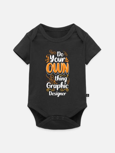 Designer - Baby Premium Kurzarmbody - Schwarz