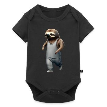 Jogging Paresseux Sport Débutant - Body à manches courtes Premium Bébé - noir - Devant