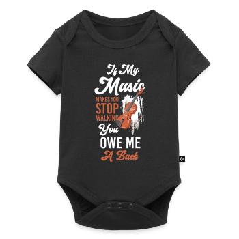 Musicien de rue Art Lifestyle Entertainer - Body à manches courtes Premium Bébé - noir - Devant