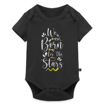 Ciel étoilé Shooting Star Dream Moon - Body à manches courtes Premium Bébé - noir - Devant
