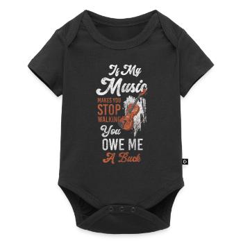 Music Town Musician Entertainment Band - Baby Premium short-sleeve bodysuit - black - Front