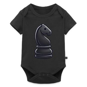 Elegant Black Knight Chess Piece - Baby Premium short-sleeve bodysuit - black - Front