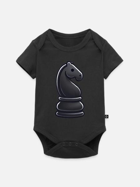 Elégant Chevalier Noir Pièce d’Echec - Body à manches courtes Premium Bébé - noir