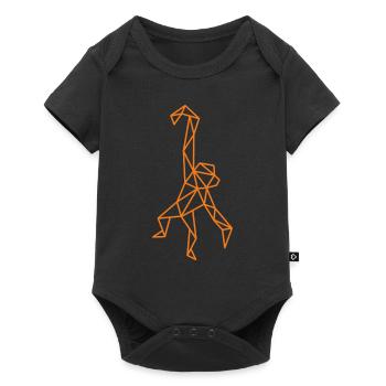 Monkey Geometric Line - Baby Premium short-sleeve bodysuit - black - Front