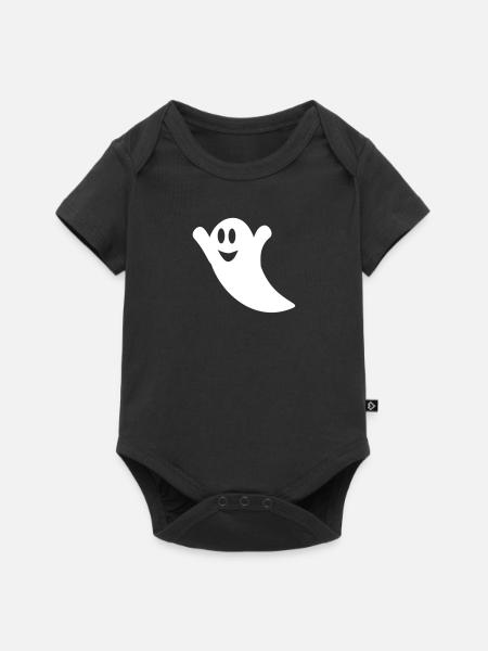 ghost happy I - Baby Premium Kurzarmbody - Schwarz