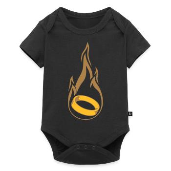chaud brûler feu flamme flambeau se marier ring ho - Body à manches courtes Premium Bébé - noir - Devant