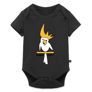 Kakadu - Baby Premium Kurzarmbody - Schwarz - Vorne