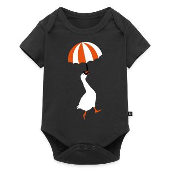 Flying goose umbrella - Baby Premium short-sleeve bodysuit - black - Front