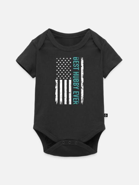 Ehemann - Baby Premium Kurzarmbody - Schwarz