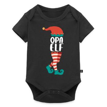 Weihnachts Elf Partnerlook Design Xmas Elfen - Baby Premium Kurzarmbody - Schwarz - Vorne