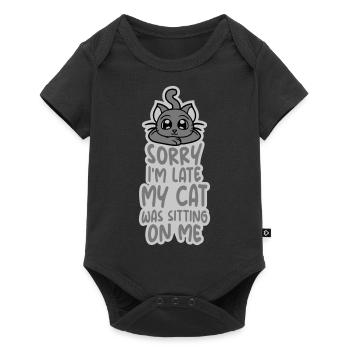 sorry cat was sitting - Baby Premium Kurzarmbody - Schwarz - Vorne