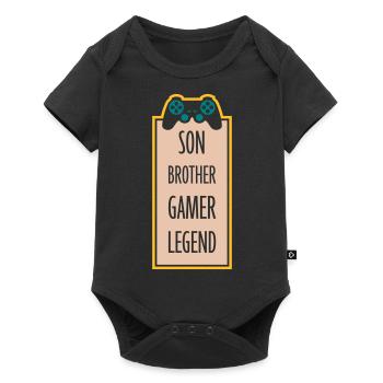 Fils Frère Gamer Légende - Body à manches courtes Premium Bébé - noir - Devant