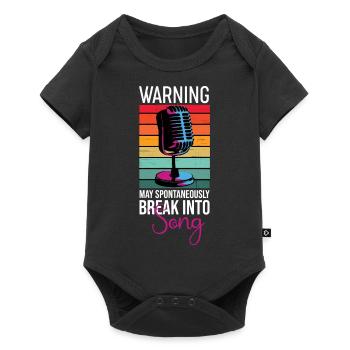 Spontan in Song Singer einbrechen - Baby Premium Kurzarmbody - Schwarz - Vorne
