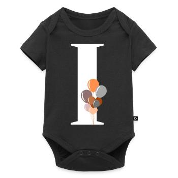 Letter i birthday balloon - Baby Premium short-sleeve bodysuit - black - Front