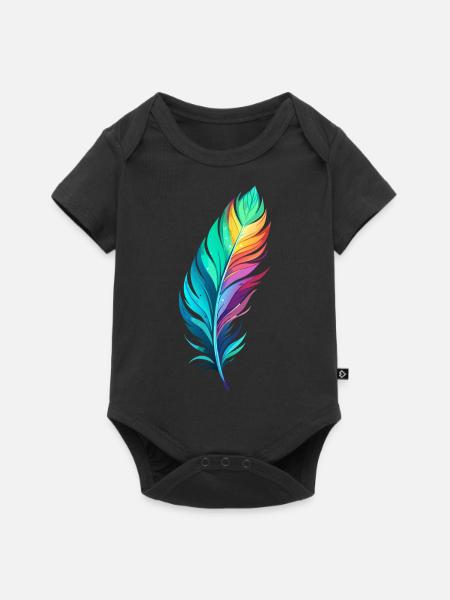 FEDER - Baby Premium Kurzarmbody - Schwarz