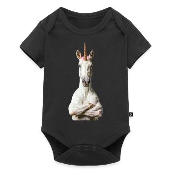 Licorne - Body à manches courtes Premium Bébé - noir - Devant
