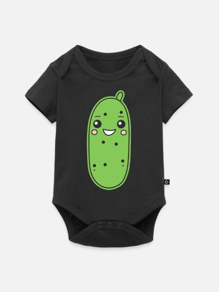 Gurke - Baby Premium Kurzarmbody - Schwarz
