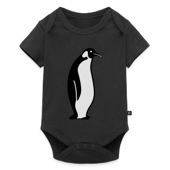 Pinguin pinguïn - Baby Premium Kurzarmbody - Schwarz - Vorne
