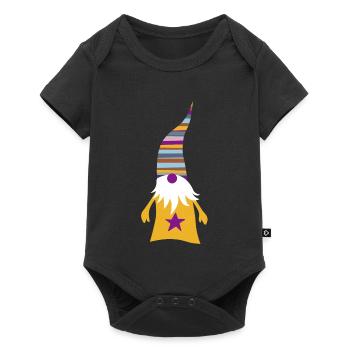 Weihnachtswichtel: Wichtel Stern Weihnachten Kind - Baby Premium Kurzarmbody - Schwarz - Vorne