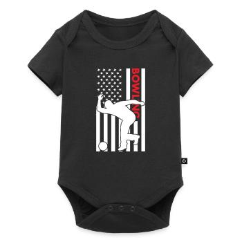 Sport Us Flag Bowling - Baby Premium short-sleeve bodysuit - black - Front