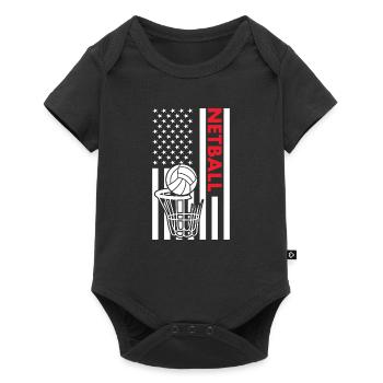 Sport Us Flag Netball - Baby Premium short-sleeve bodysuit - black - Front
