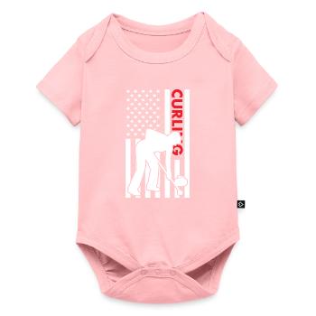 Sport Us Flag Curling - Baby Premium short-sleeve bodysuit - rose - Front