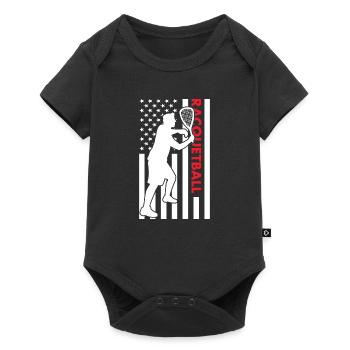 Sport Us Flag Racquetball - Body à manches courtes Premium Bébé - noir - Devant