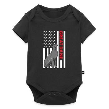 Drapeau des États-Unis de Dogue - Body à manches courtes Premium Bébé - noir - Devant
