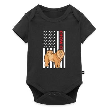 Drapeau Chow Chow Us - Body à manches courtes Premium Bébé - noir - Devant