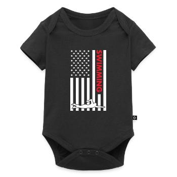Sport Us Drapeau Natation - Body à manches courtes Premium Bébé - noir - Devant
